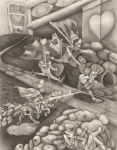 הציור עבור עידו הוא מרחב התבוננות. הוא נוהג לומר שהוא מסתכל על העולם דרך הציור שלו, אך לא פחות מכך, בורא לעצמו עולם חדש בתהליך עצמו. בזמן העבודה הוא מתנתק, שוקע בסיפורים פנימיים, במרחב פרטי שנוצר בין היד, העיפרון והדף.